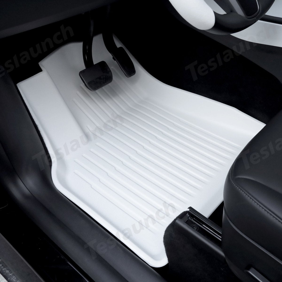 White TPE All Weather Floor Mat for Tesla Model 3/Y