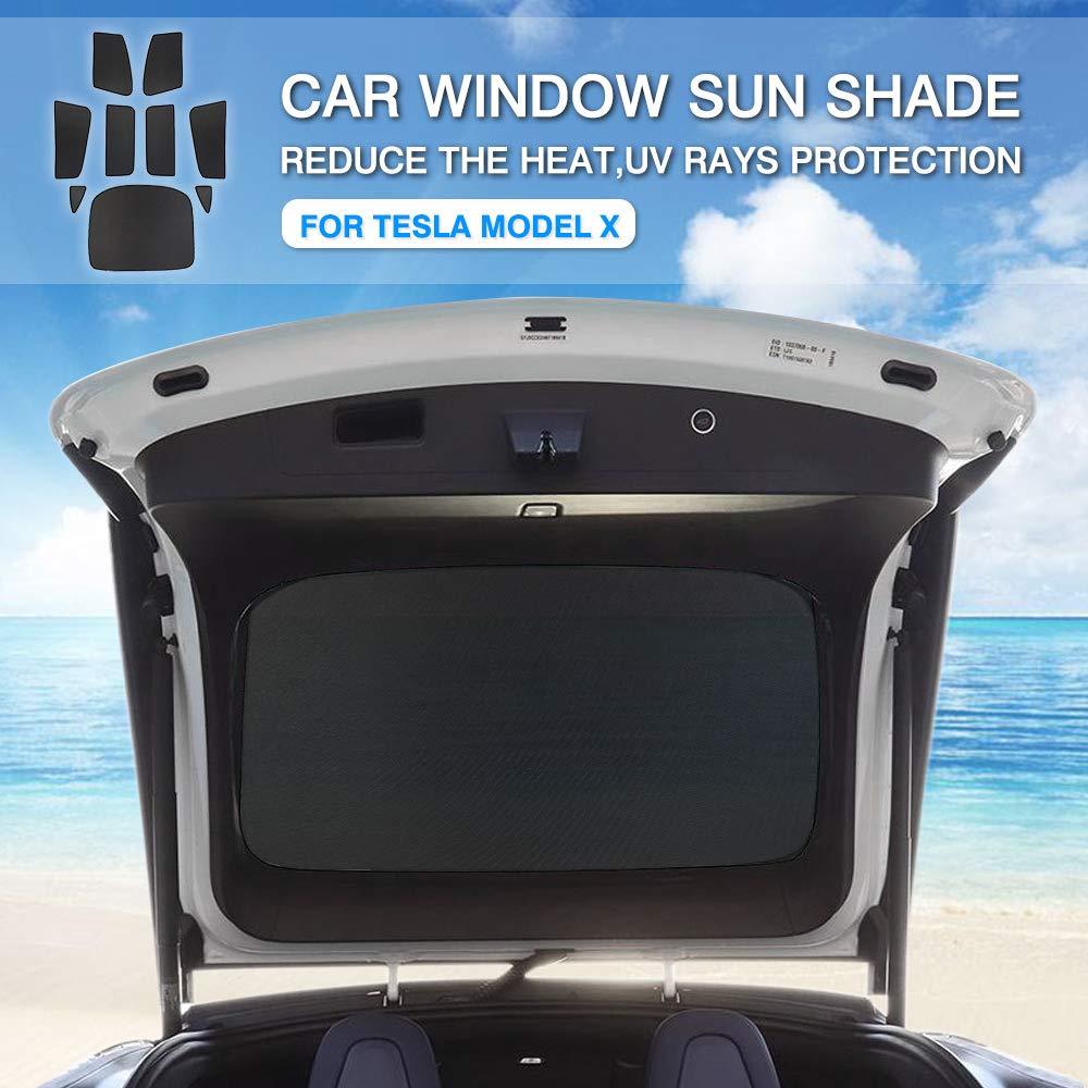 Whole Car Window & Sunroof Covercraft Dense Mesh Sunshade Kit (8 pcs) for Tesla Model X(2015-2020) Car Accessories