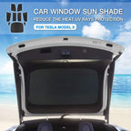 Whole Car Window & Sunroof Covercraft Dense Mesh Sunshade Kit (8 pcs) for Tesla Model X(2015-2020) Car Accessories