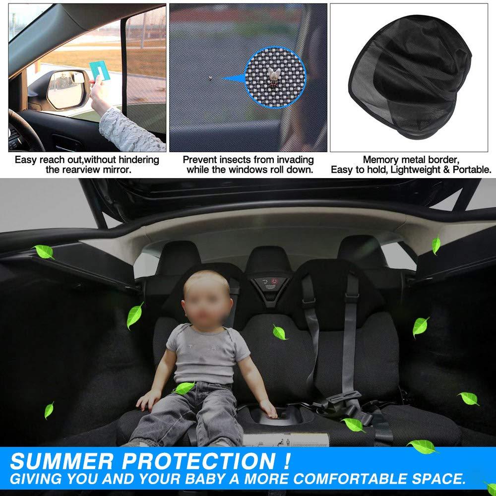 Whole Car Window & Sunroof Covercraft Dense Mesh Sunshade Kit (8 pcs) for Tesla Model X(2015-2020) Car Accessories