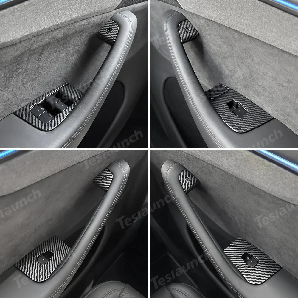 Window & Door Button Trim Cover Set (10 PCS) for Tesla Model Y Juniper 2025+