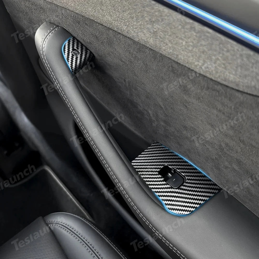 Window & Door Button Trim Cover Set (10 PCS) for Tesla Model Y Juniper 2025+