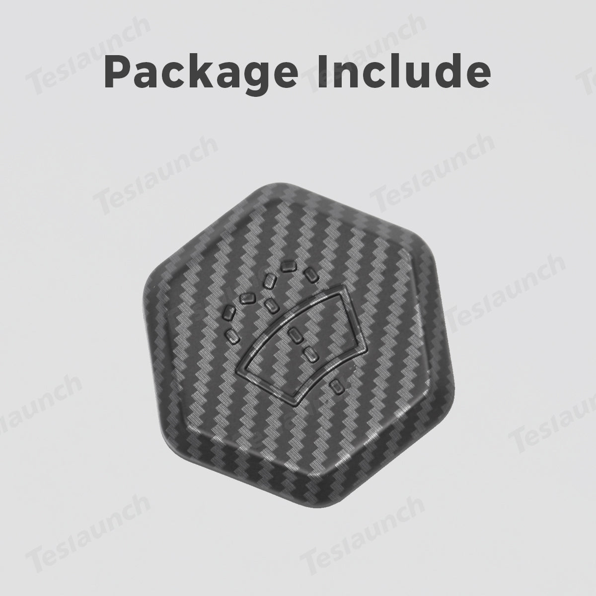 Windshield Washer Fluid Filler Cap Trim Cover (Carbon Fiber Pattern ABS) for Cybertruck