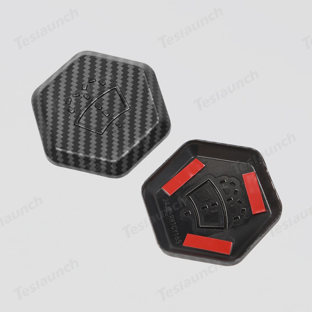 Windshield Washer Fluid Filler Cap Trim Cover (Carbon Fiber Pattern ABS) for Cybertruck