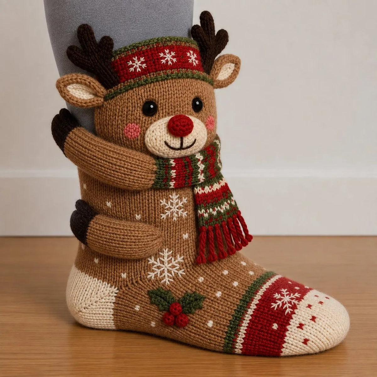 3D Hugging Christmas Socks - Cute Socks with Arms, Cozy and Festive