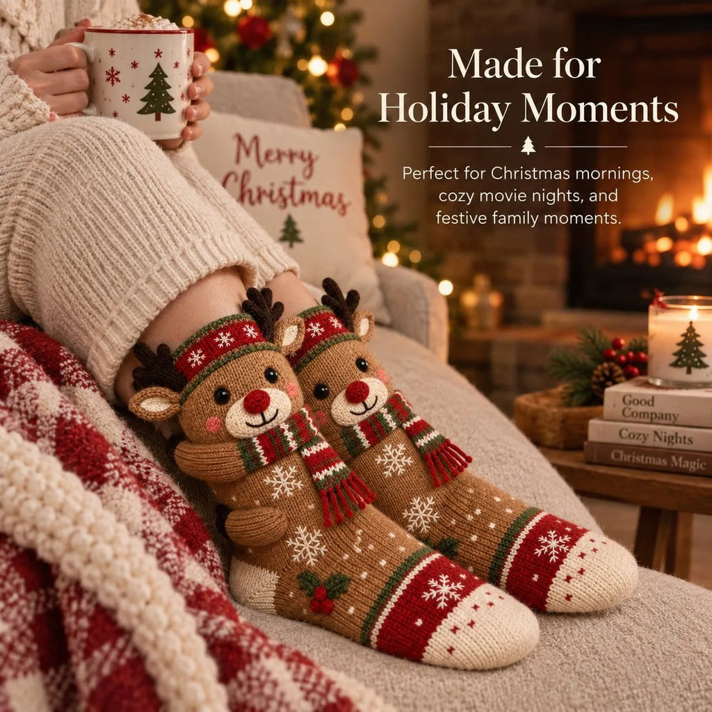 3D Hugging Christmas Socks - Cute Socks with Arms, Cozy and Festive