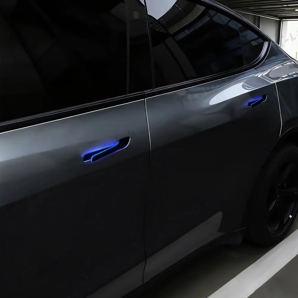 Wireless Auto Door Handle Upgrade Kit with Colorful LED Lights for Tesla Model 3/Y (2022+)