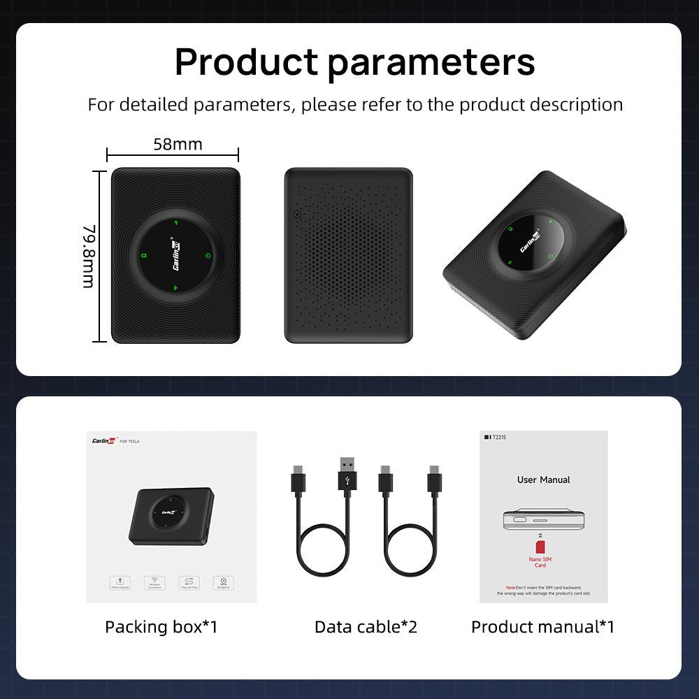 Wireless Apple CarPlay Adapter for Tesla | Miroken