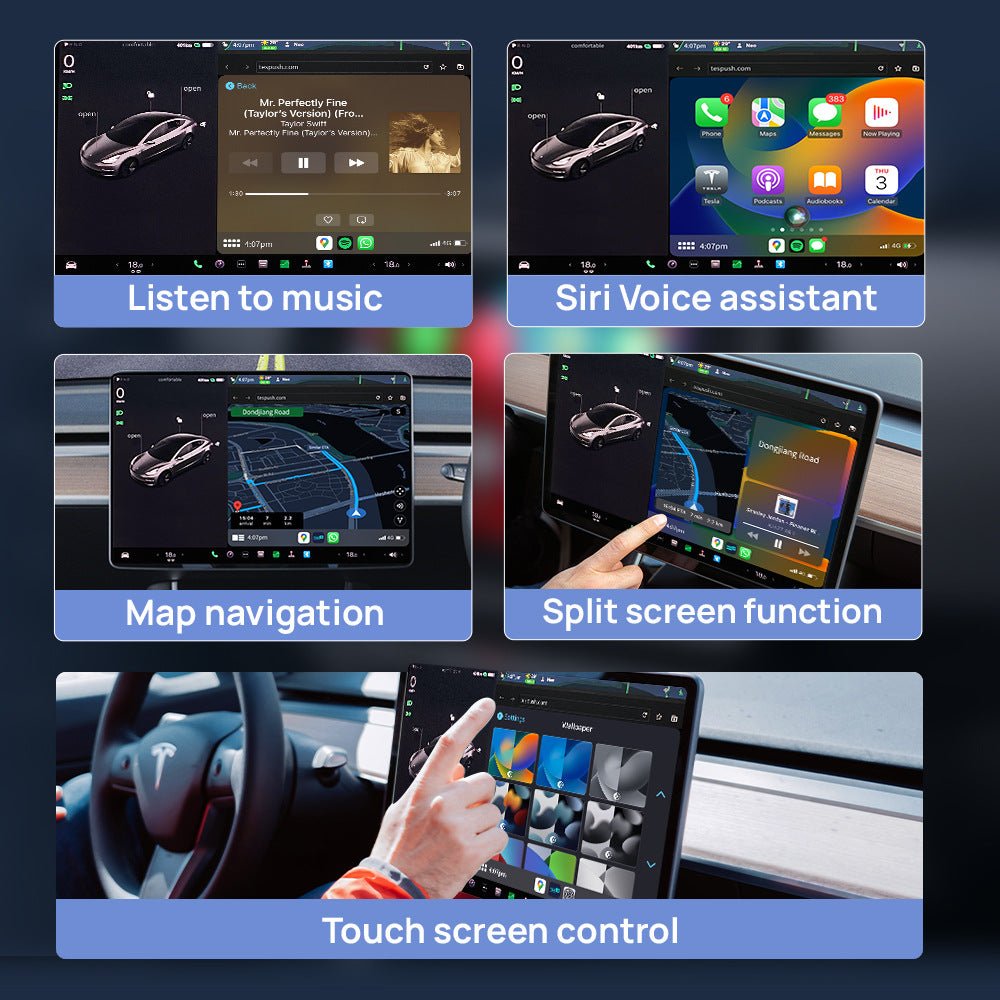 Wireless Apple CarPlay Adapter for Tesla | Miroken
