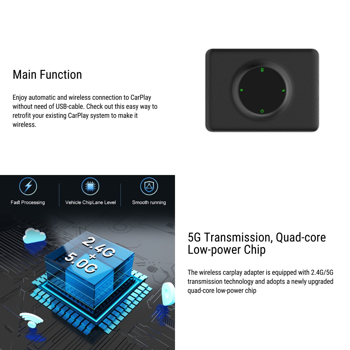 Wireless Apple CarPlay Adapter for Tesla | Miroken