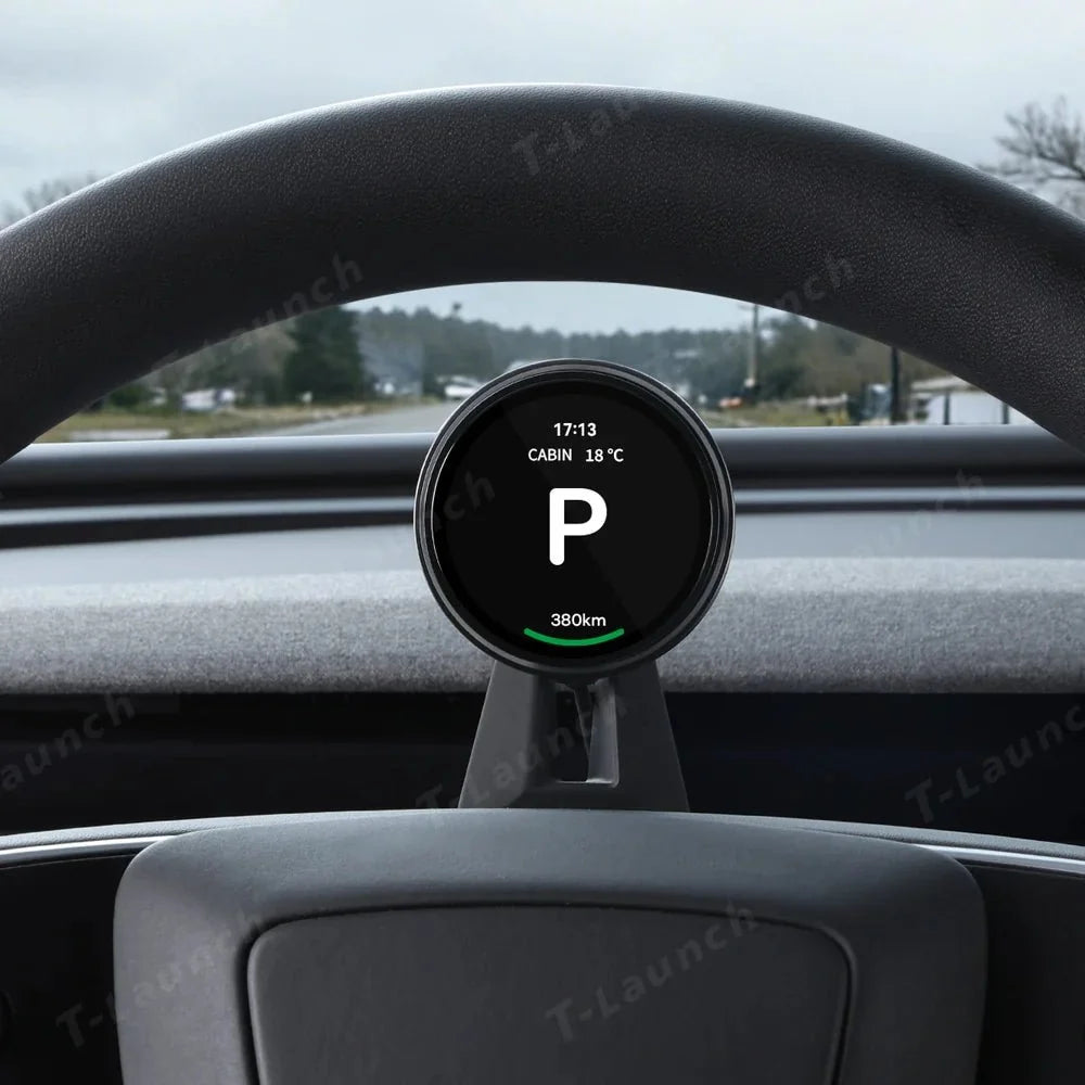 Wireless Mini HUD Display – Smart Driving Screen for Tesla Model Y Juniper 2025+/ Model 3 Highland 2024+