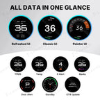 Wireless Mini HUD Display – Smart Driving Screen for Tesla Model Y Juniper 2025+/ Model 3 Highland 2024+