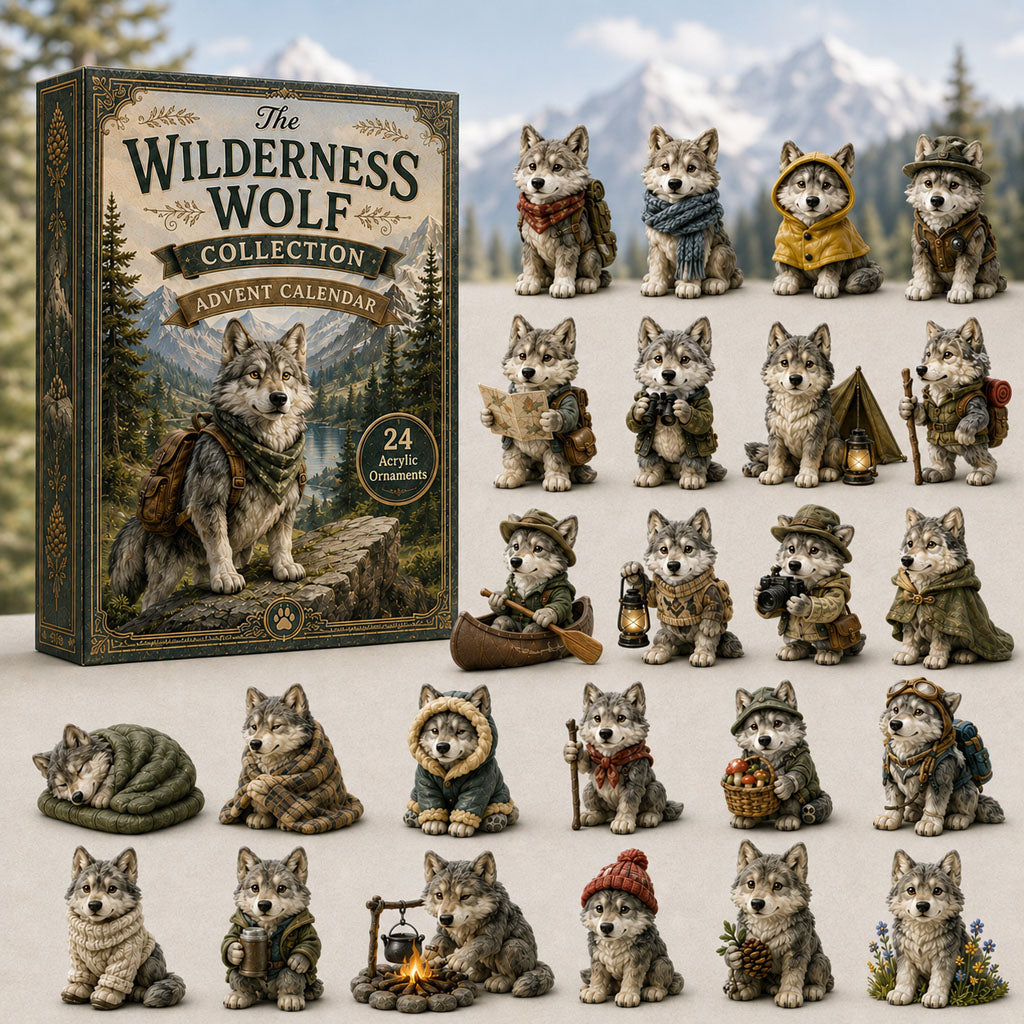 Wolf Advent Calendar 2026 - 24 Acrylic Wolf Hangers