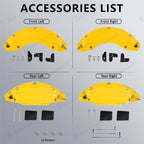 Yellow 2021-2026 Model S/X Brake Caliper Covers (4Pcs) for Tesla