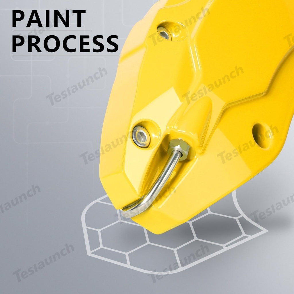Yellow 2021-2026 Model S/X Brake Caliper Covers (4Pcs) for Tesla