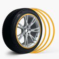 Yellow Aluminum Alloy Wheel Rim Protector- Fits All Cars