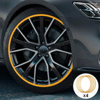 Yellow Aluminum Alloy Wheel Rim Protector- Fits All Cars