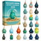 Sea Glass Gnome Advent Calendar 2026 - 24 Sea Glass Gnome Ornaments