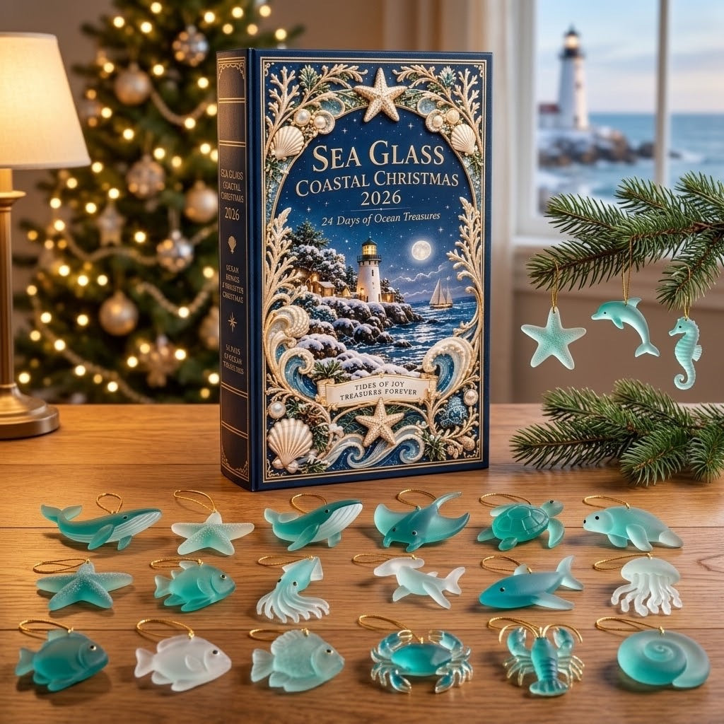 Sea Glass Coastal Christmas Advent Calendar 2026 - 24 Days of Ocean Treasures