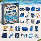 Swimming Advent Calendar 2026 - 24 Acrylic Swimming Ornaments for Swimmers